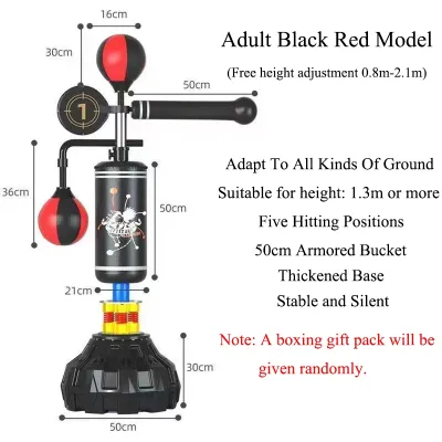 5 In 1 Boxing Equipment Training Dummy Professional Boxing Bag With 360 Spinning Bar Boxing For Home ；