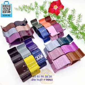 Kẹp tóc nữ hàn quốc cute phụ kiện bé gái kẹp càng cua 5 răng gắp tóc nhựa vuông bóng nhiều màu loại 1 Hàn Quốc cao cấp - thương hiệu Vợ Chồng Tôi