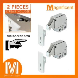 Mini Touch Latch Automatic Spring Catch for Push To Open Cupboard Cabinet Door (2 pcs)