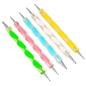 NAIL ART DOTTING isi 5 ALAT  GAMBAR TITIK NAILART PEN PENGHIAS KUTEK GEL / PAINTING NAILART