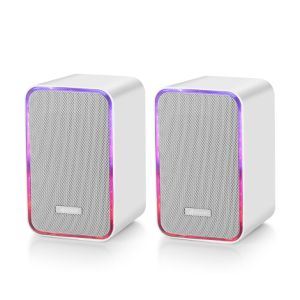 Speaker X21 Kisonli With RGB LED Light 2 Channel Speaker PC Gaming Bass - LPM