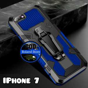 Casing Hp Untuk ( iPhone 7/7s ) Soft Case Kickstand Armor Belt Clip Terbaru