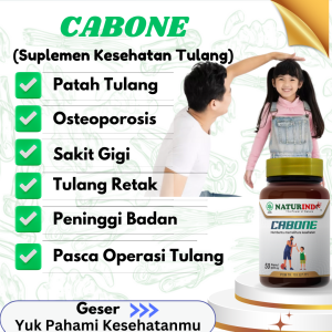 Cabone obat Herbal Mengatasi Sakit Gigi Patah Tulang Atau Retak Penambah Kalsium Dan Peninggi Badan
