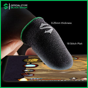 Black Shark E-Sports Finger Sleeve Gaming Touch Screen Finger Gloves Compatible to iPhone and Android Increase Touch Sensitivity Pro