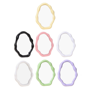 Irregular Cloud Shape Vanity Mirror for Desk and Tabletop with Adjustable Brackets Wall Hanging Makeup Mirror Decoration