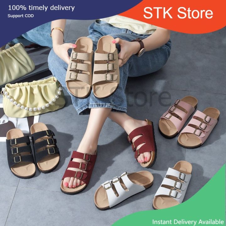 Three sales buckle sandals