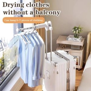 Folding clothes hanger multi-functional clothes rack portable clothes hanger non-slip thickened traceless travel clothes hanger with clips