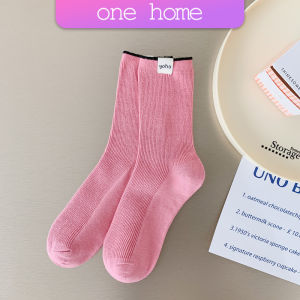 One Home ถุงเท้าผ้าฝ้าย Yoho ใส่สบาย งเท้าข้อกลาง socks