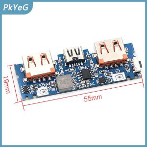 PkYeG Tự làm Bo mạch chủ 5V 2.4A Micro Loại-C điện thoại di động ngân hàng Lithium Battery Charger Board LED kép USB 18650 tăng cường mô-đun