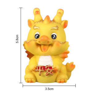 Miniature Dragon Figurine Festival Zodiac Resin Lucky Dragon Accessories Chinese Dragon Statue Chinese New Year Decoration for Home Table Souvenir Gift
