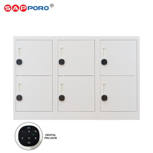 SAPPORO WEIMAR 6 - Loker Besi Dinding 6 Pintu | Wall Mount Locker 6 Doors