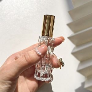 3 Colors Diamond Facet Mini Perfume Refillable Glass Bottle Travel Atomizer 10ml Alcohol Perfumes