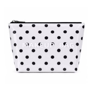JON09 Waterproof Striped Makeup Bag Lightweight Large Capacity PVC Cosmetic Bag Fashion Multipurpose Toiletry Storage Bag Women
