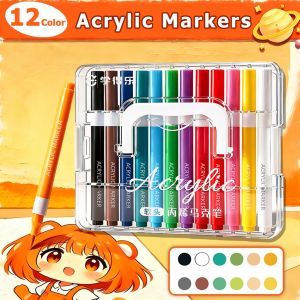 Acrylic Marker Pen Set Box-packed Coloring Set Color Pen Painting Highlighter Pen Set Art Supplies
