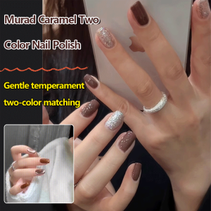 Fancy Fingers💅 2 Color UV Gel Nail Polish Set Maillard Autumn And Winter Glitter/Soild Nail Gel Long Lasting Soak Off UV LED Nail Art Polish Glue