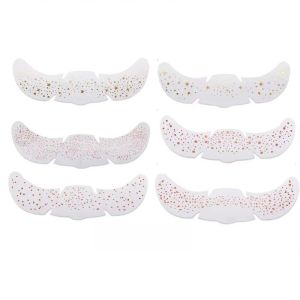 BINOCUL 6Pcs ดาวหัวใจ รอยสักใบหน้าชั่วคราว ประกายแวววาว ติดทนนาน สติกเกอร์รอยสักใบหน้า ใช้แล้วทิ้ง สะดวกสบายๆ รอยสักกระจุดด่างดำ เครื่องแต่งหน้าแต่งหน้า