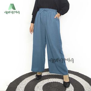 KULOT AIRA LINEN CRINKLE -celana kulot panjang fashion wanita - Fashion muslim mode BY TOKO ANFASHA