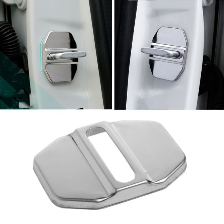 Stainless Steel Car Door Lock Cover Decor Sticker For Benz E C E260l