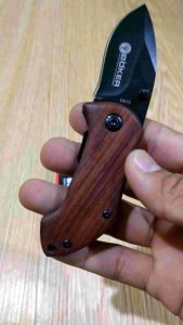 มีดพับ BOKER รุ่น DA33 ด้ามไม้มีกล่องระบบล็อคใบ