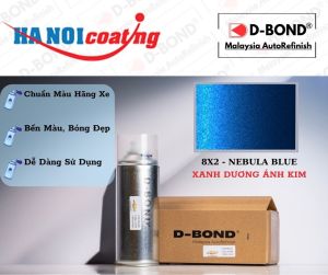 Sơn Xịt Xóa Vết Xước Ô TÔ TOYOTA COROLLA CROSS Màu XANH DƯƠNG ÁNH KIM Code 8X2 - NEBULA BLUE Chính Hãng D-BOND Chất Lượng Cao