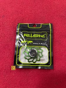 RISK 11T CERAMIC PULLEY Alloy BLACK RED GREEN - Rear derailleur Shimano / Sram with 8 9 10 11-speed Racing folding
