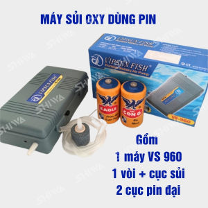 Máy Sủi Oxy Tích Điện SOBO Cao Cấp Siêu Êm - Máy Sục Oxy SOBO 168/268/ 1-2 Vòi - Máy Sủi Mini - Máy Sủi Oxy Cho Cá - Shiwa