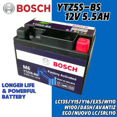 BOSCH YTZ5 YTZ5S YTZ4 YB4L-BS BATTERY GEL LC135 V2 V3 V4 V6 V7 SRL115 NOUVOLC EGOS Y15ZR V2 V1 WAVE125 DASH