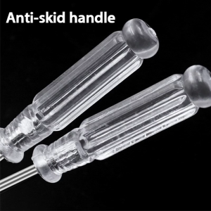 95mm/3.7-inch Length Mini Screwdriver Transparent Screwdriver Manual Repair Tool Phillips/ Flat for Head Screwdr