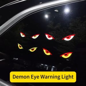 Solar Powered Demon Eye LED Ambient Lamp Dynamic Blinking Warning Light USB LED Light for Car