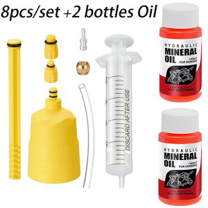 Mountain Bike Oil Bleed Kit Funnel Oil Stopper Tool With 60ml Hydraulic For Disc Hydraulic Brake