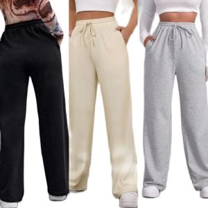 HoneyFashion Women Wide Leg Drawstring Waist Pants
