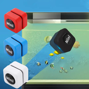 Aquarium Magnetic Brush Glass Floating Algae Scraper Curve Glass Cleaner Mini Scrubber Tool Fish Tank Glass Cleaning Magnet