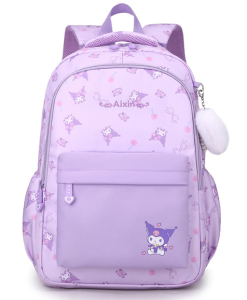 45cm Sanrio Kuromi Backpack Large Capacity Lightweight Multipurpose Student Children Cute Cartoon School Bag Outdoor Bag库洛米书包女童小学生一到六年级大容量减负护脊可爱双肩背包