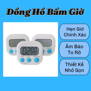 Đồng Hồ Bấm Giờ Điện Tử Mini Màn Hình LCD Số To Hẹn Giờ Đếm Ngược Đa Năng Cho Nhà.