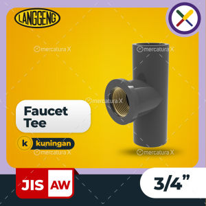 Langgeng Faucet Tee JIS-AW (Kuningan) 3/4" - Fitting PVC