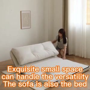 BAIERDI Tatami Style Lazy Sofa Foldable Multifunctional Dual Purpose Sofa Bed For Small Apartment Bedroom