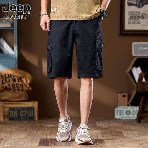 JEEP SPIRIT Mens Shorts New Work Shorts Mens Multi Pocket Casual Pentagram Pants