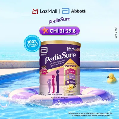 [CHỈ 21-29.8 GIÁ TỐT MUA NGAY-SLCH] 1 lon PediaSure 1-10 tuổi dạng bột hương Vani 1.6kg