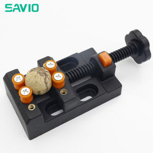 SAVIO Mini Bench Clamp Flat Table Vice Adjustable Drill Press Vice DIY Sculpture Tool for DIY Jewelry Walnut Nuclear Drilling Carving Watch Repair Tool