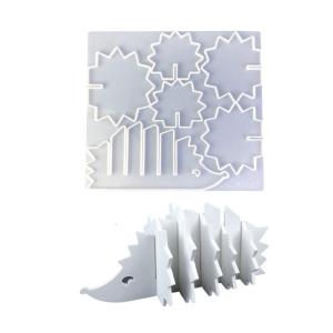 Nghệ nhân đa năng đáng yêu HEDGEHOG Khuôn Silicone mạnh mẽ để làm đế lót ly tùy chỉnh và tăng cường trang trí