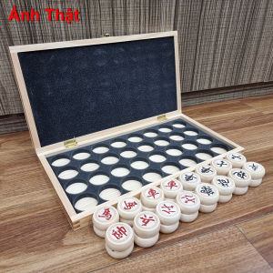 Cờ Tướng 1 Mặt. Bộ Cờ Tướng Bằng Gỗ Bạch Dương - Kèm Bàn. Kích thước 36 * 39cm.