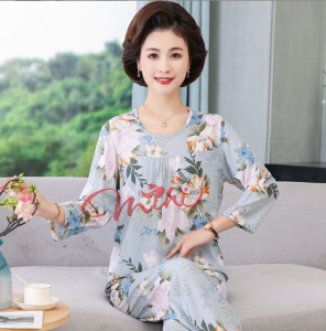 Đồ bộ trung niên nữ đẹp B86 quần áo ngủ mặc nhà thời trang hè thu cho mẹ bà người lớn tuổi U40 U50 U60 giá rẻ Bigsize