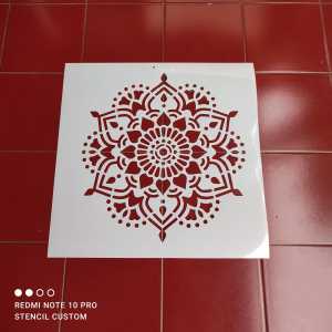 Mandala Stencil Motif 3 Cetakan Dinding Motif Dekorasi Dinding