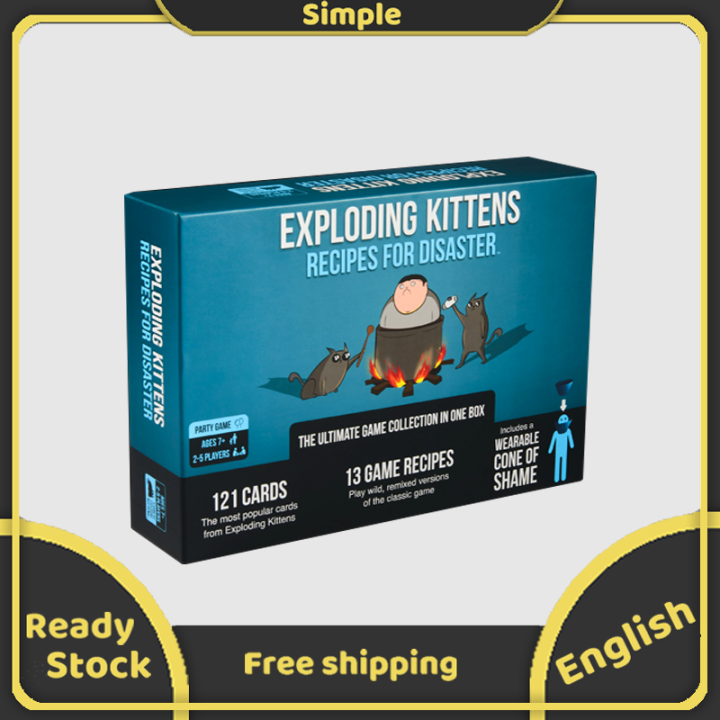 Exploding Kittens Recipes for Disaster Board Game Laminating Film Water