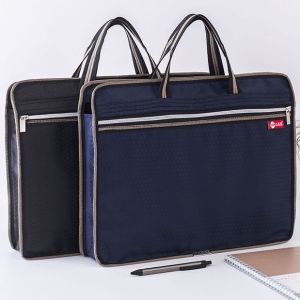 Large Capacity Folder Tote Bag Waterproof Documentation Bag Business Storage Handbag for Men