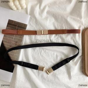 [COD] ZNPNXN Leather Waistband for Women Dress Shirt Girdle Decoration Accessories Waist Seal Elastic Buckle Fashion All-match Thin Belt