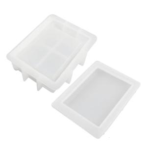 Box Mold Epoxy Resin Casting Molds with Lid Book-shape Silicone Mold for DIY Gift Box Organizer Box Tissue for C