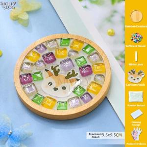 SG STOCK Mosaic Coasters DIY Handmade Coasters Childrens Craft Toy Parent-Child Craft Material Kit