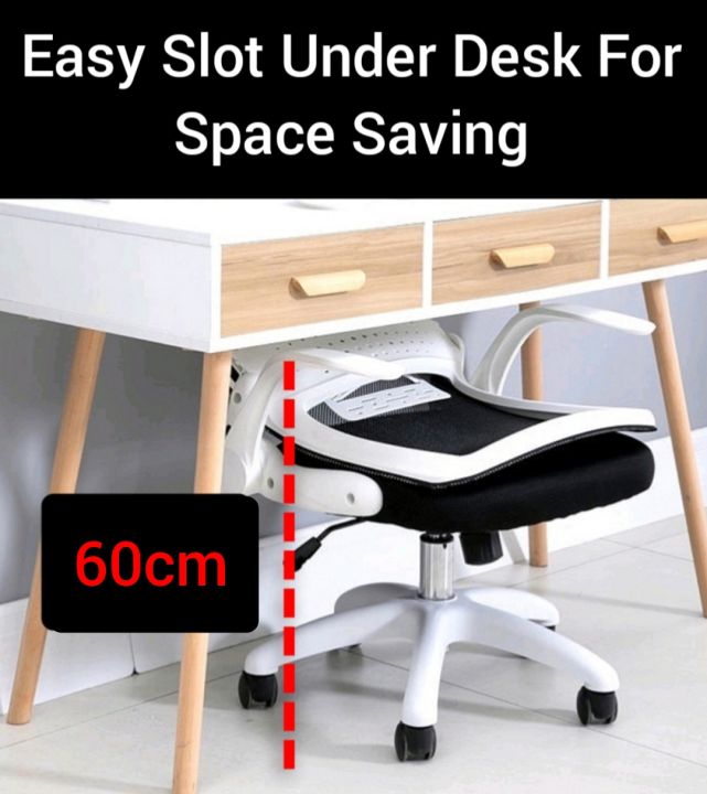 SG Seller (Free Installation) Foldable Mesh Chair Liftable Arm