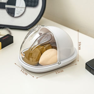 ภาชนะฟองน้ำป้องกันกล่องเก็บของเครื่องมือความงามเคสเกลี่ยแต่งหน้าที่จับฟองน้ำแต่งหน้าเดินทาง